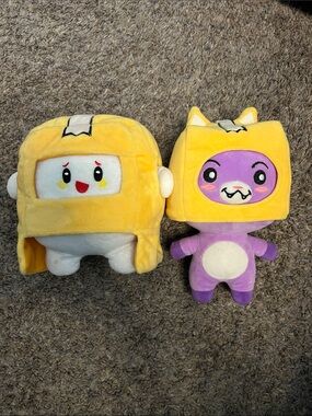 Lankybox plush toys Boxy and Foxy